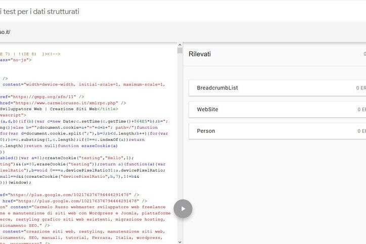 Schema.org dati strutturati rich snippet
