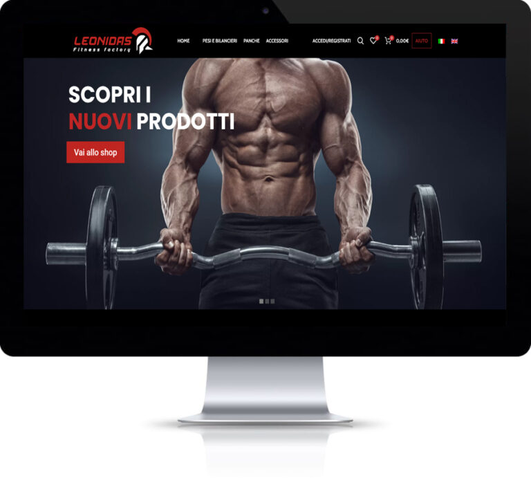 Sito web ecommerce Leonidas Fitness Factory