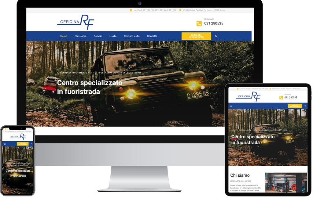 Sito web officina rf